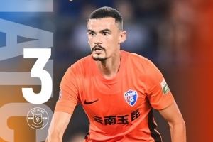 中超联赛第17轮,客场作战的云南玉昆最终以1-3不敌对手浙江队