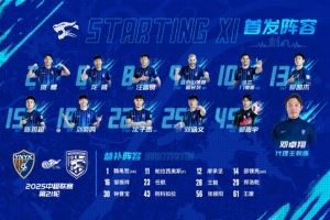 8月15日20:00中超联赛第21轮 武汉三镇首发及替补球员名单出炉
